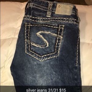 silver jeans